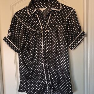 Toi et Moi Black and White Polka Dot Blouse